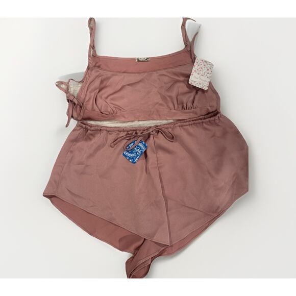 NWT Free People Home With You Set Size Small Dusty Rose Lounge Pajama Sleepwear - Picture 5 of 6